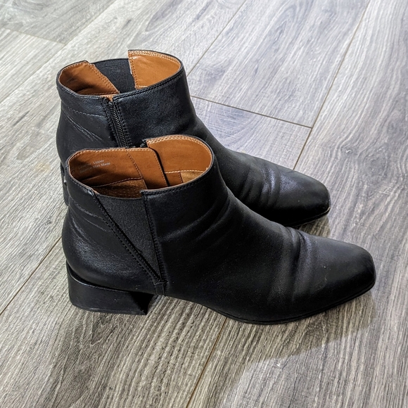 Franco Sarto Leather Booties - Black - Picture 4 of 7